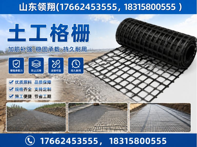 青岛土工格栅展示图
